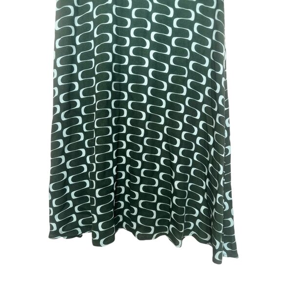 Reformation Port Retro Midi Dress XS 2 Green Preppy Y2K Psychedelic 70s Classic - Picture 13 of 16